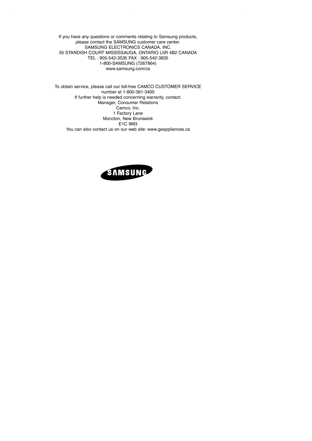 Samsung RS257BAWW owner manual 