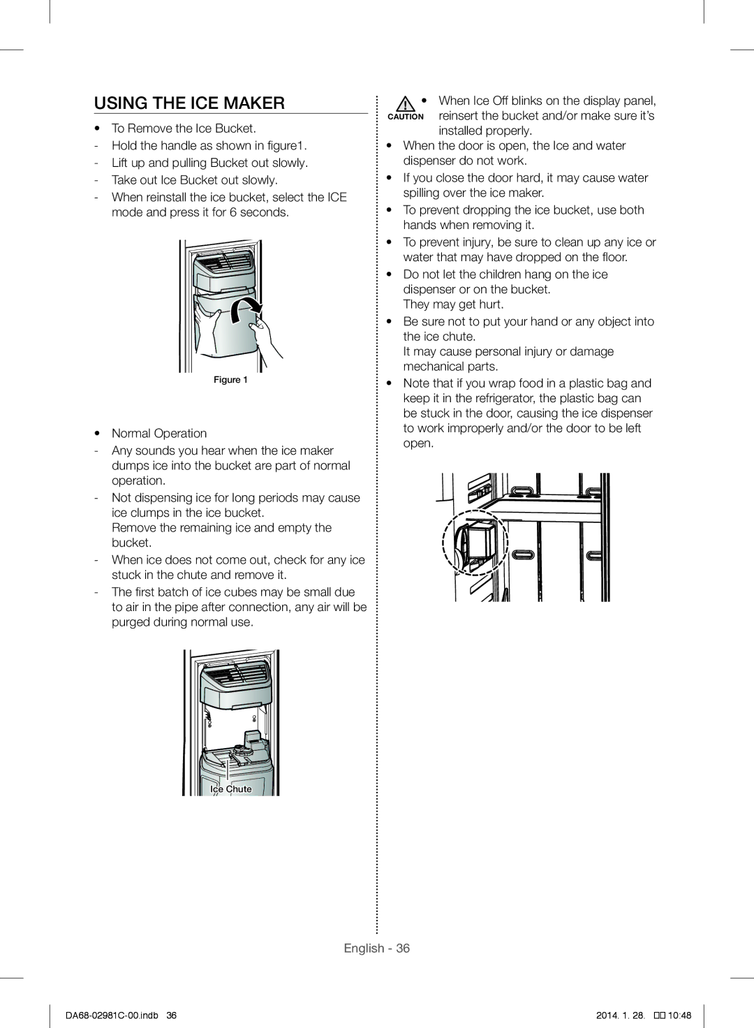 Samsung RS25H5223SL/ZA manual Using the ICE Maker 