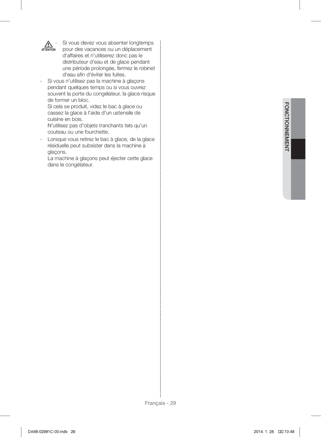 Samsung RS25H5223SL/ZA manual Français 