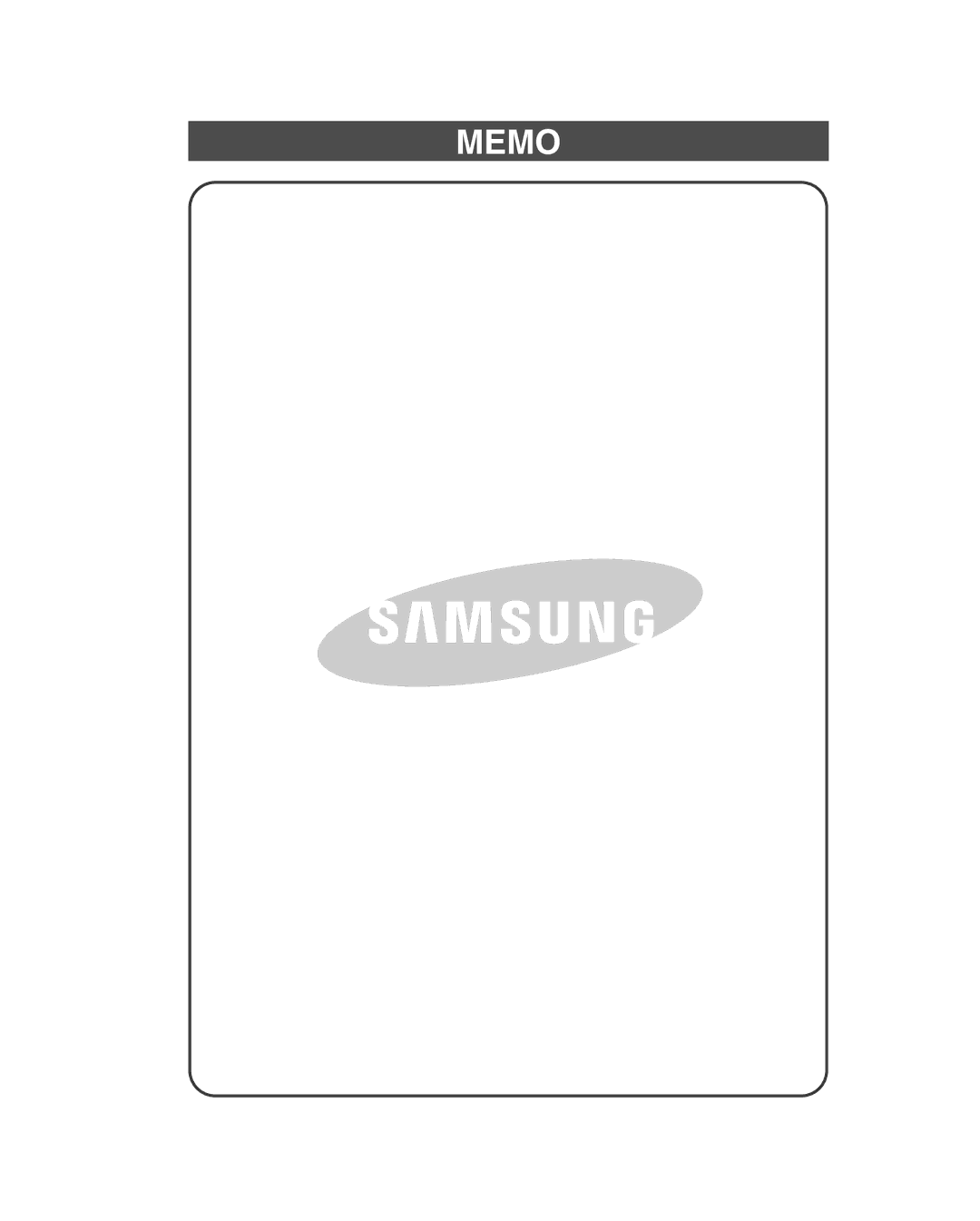 Samsung RS267LBSH owner manual Memo 