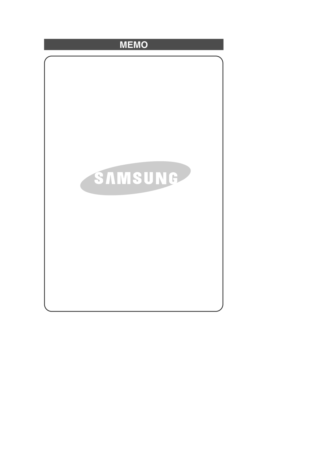 Samsung RS269LA, RS267LA, RS265LA owner manual Memo 