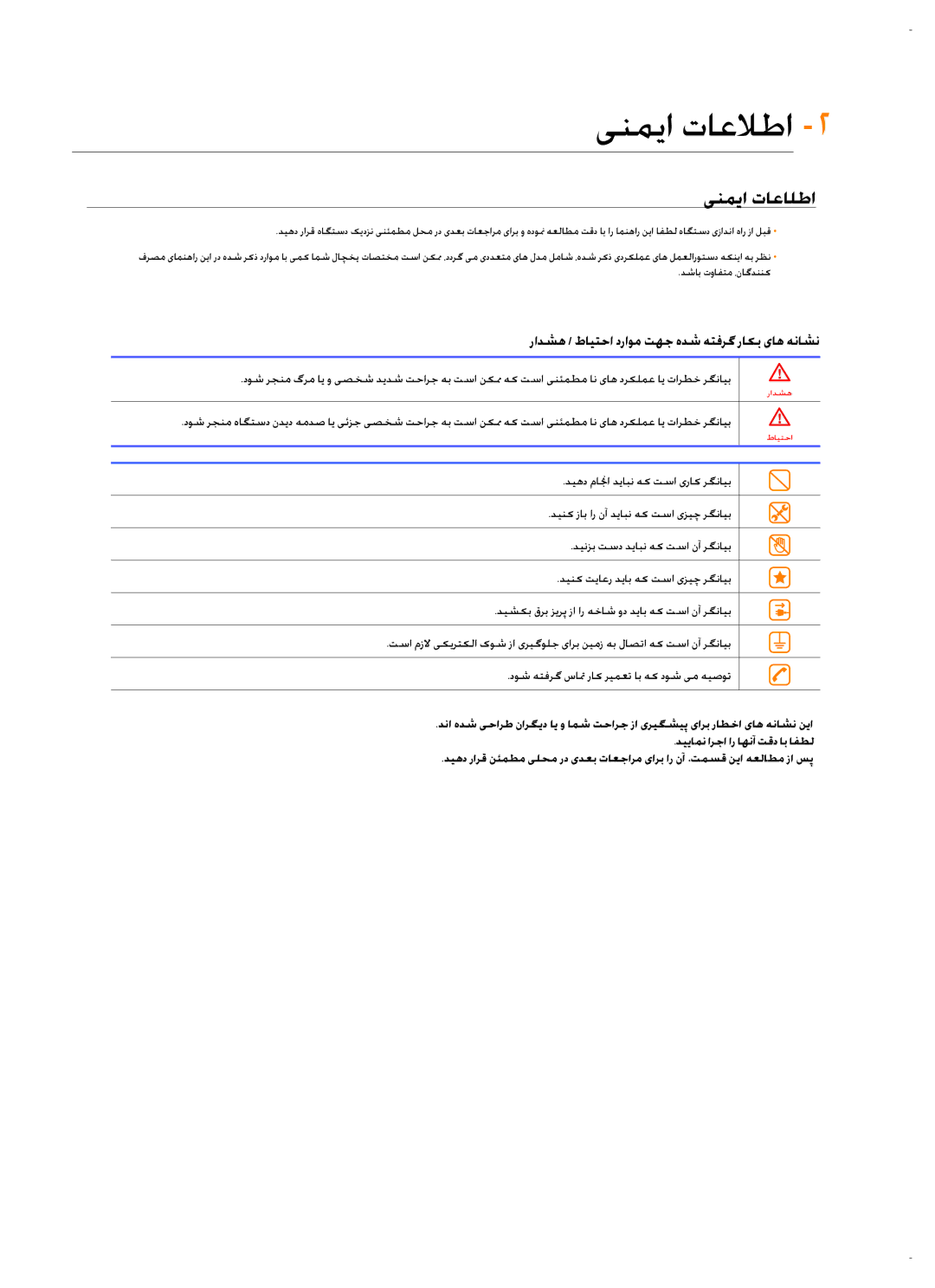 Samsung RS26MBZBL1/XSV manual ینمیا تاعلاطا, ینمیا تاعالطا, دشاب توافتم ،ناگدننک 