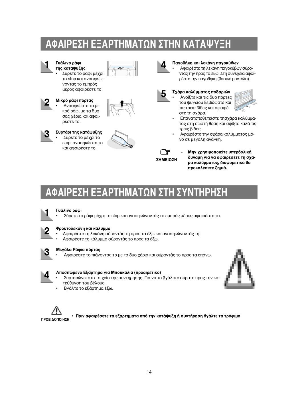 Samsung RS24KASW1/EUR, RS27KGRS1/EUR manual ∞º∞πƒ∂∏ ∂∞ƒ∆∏ª∞∆ø¡ ∆∏¡ ∞∆∞æÀ∏, ∞º∞πƒ∂∏ ∂∞ƒ∆∏ª∞∆ø¡ ∆∏ À¡∆∏ƒ∏∏, ˘¿Ïèóô Ú¿Êè 