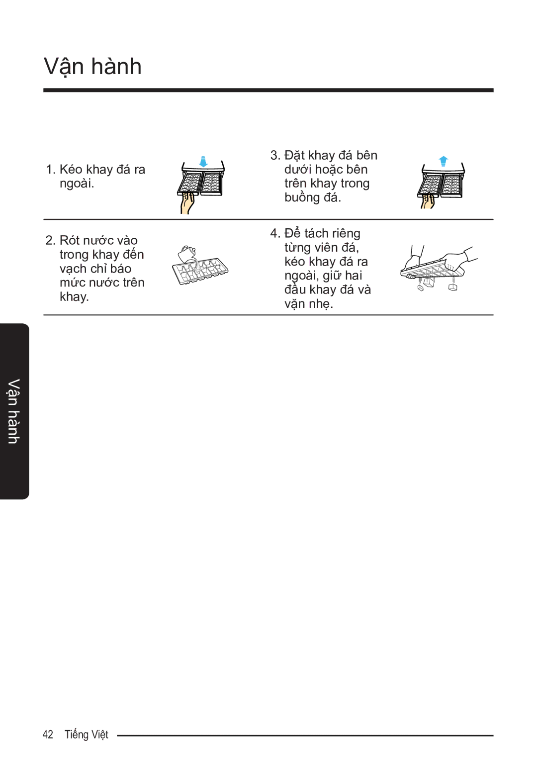 Samsung RS52N3303SL/SV manual 42 Tiếng Việt 