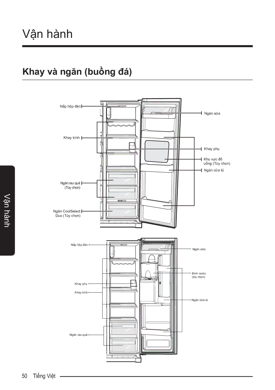 Samsung RS52N3303SL/SV manual 50 Tiếng Việt 