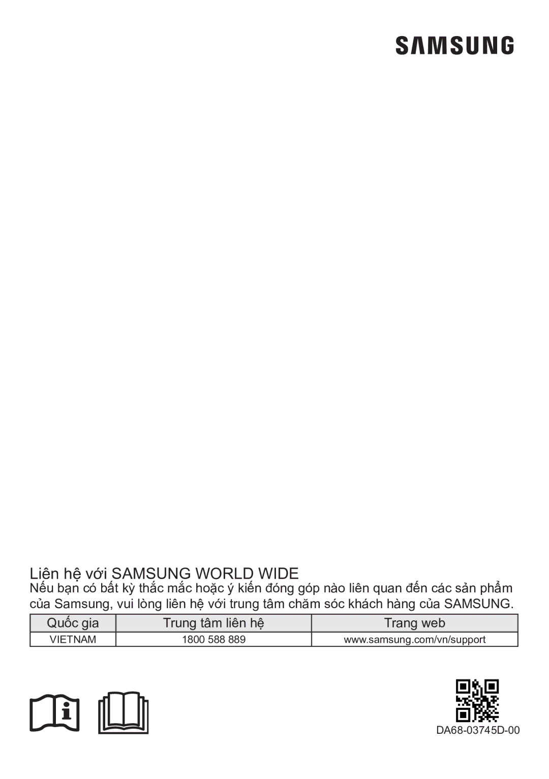 Samsung RS52N3303SL/SV manual Liên hệ với Samsung World Wide 