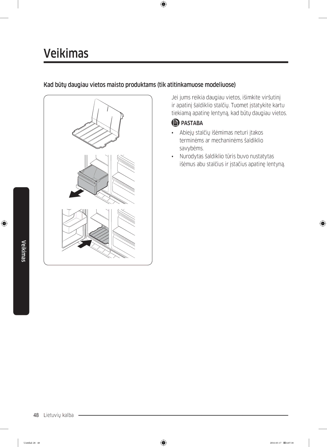 Samsung RS53K4400SA/EF manual Veikimas 