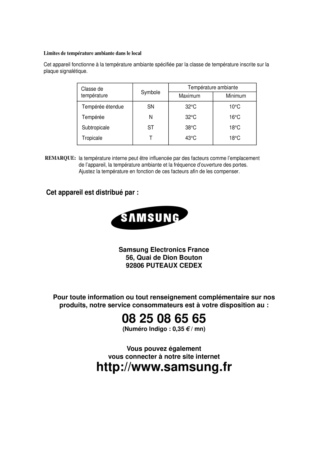 Samsung RS56XDJSW1/XEF manual 08 25 08 65 