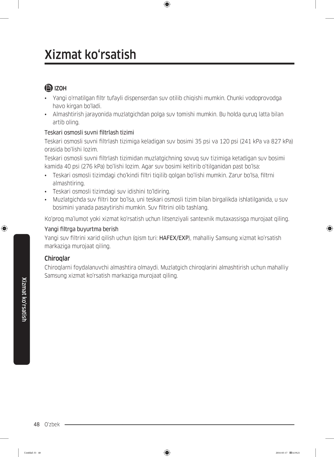 Samsung RS57K4000SA/WT, RS57K4000WW/WT manual Chiroqlar 