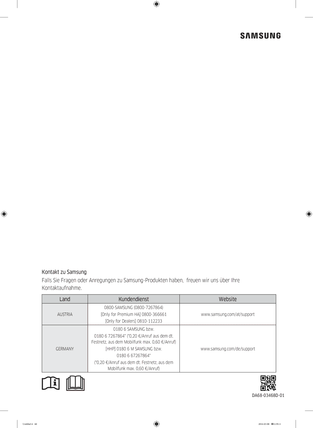 Samsung RS5HK4605SA/EG, RS5GK4005SA/EG, RS57K4000SA/EF, RS5HK4405SA/EG, RS57K4005SA/WS, RS53K4600SA/EG manual DA68-03468D-01 