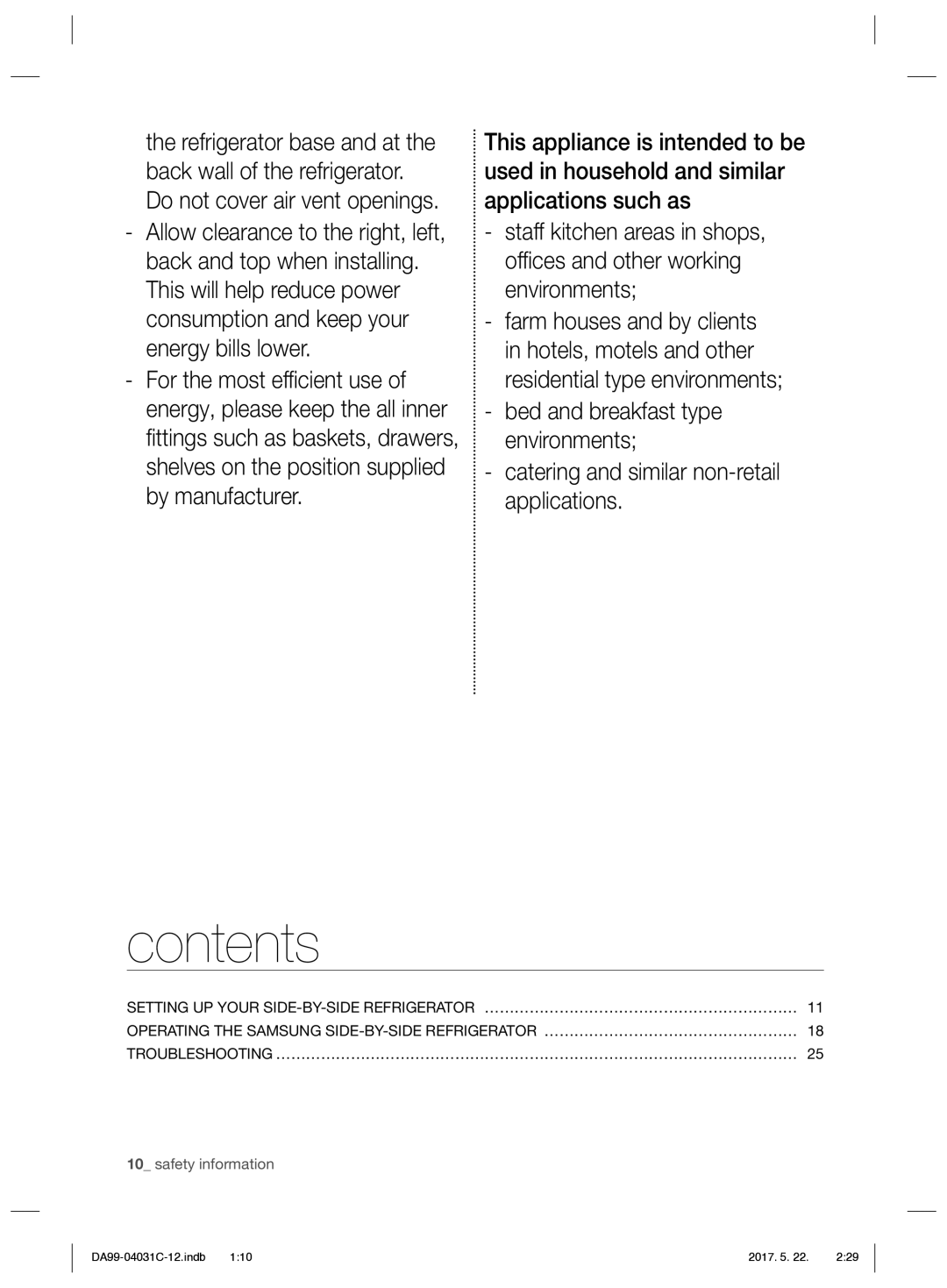 Samsung RS61781GDSL/UR, RS61681GDSL/UR manual Contents 