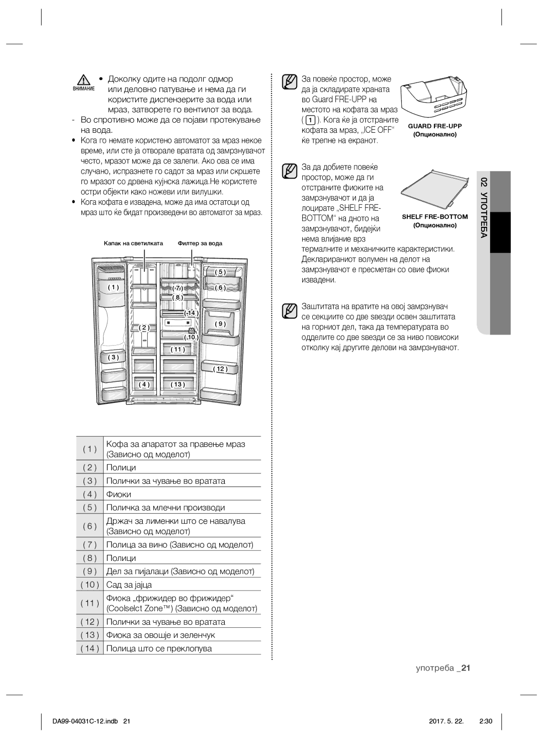 Samsung RS61681GDSL/UR, RS61781GDSL/UR manual 02 Употреба 