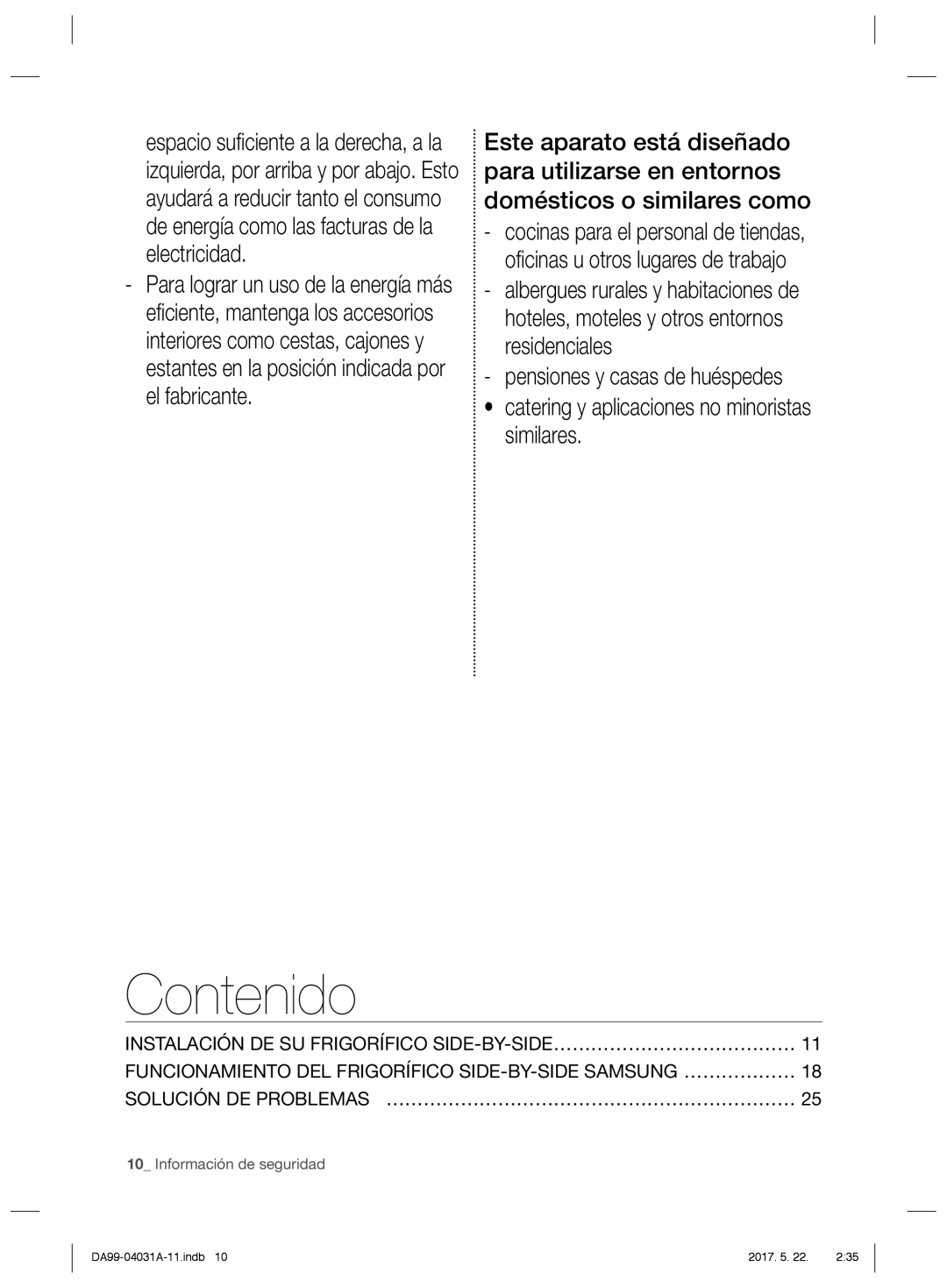 Samsung RS61781GDSR/ES, RS61781GDSR/EF, RS61681GDSL/ES, RS61681GDSR/ES manual Contenido 