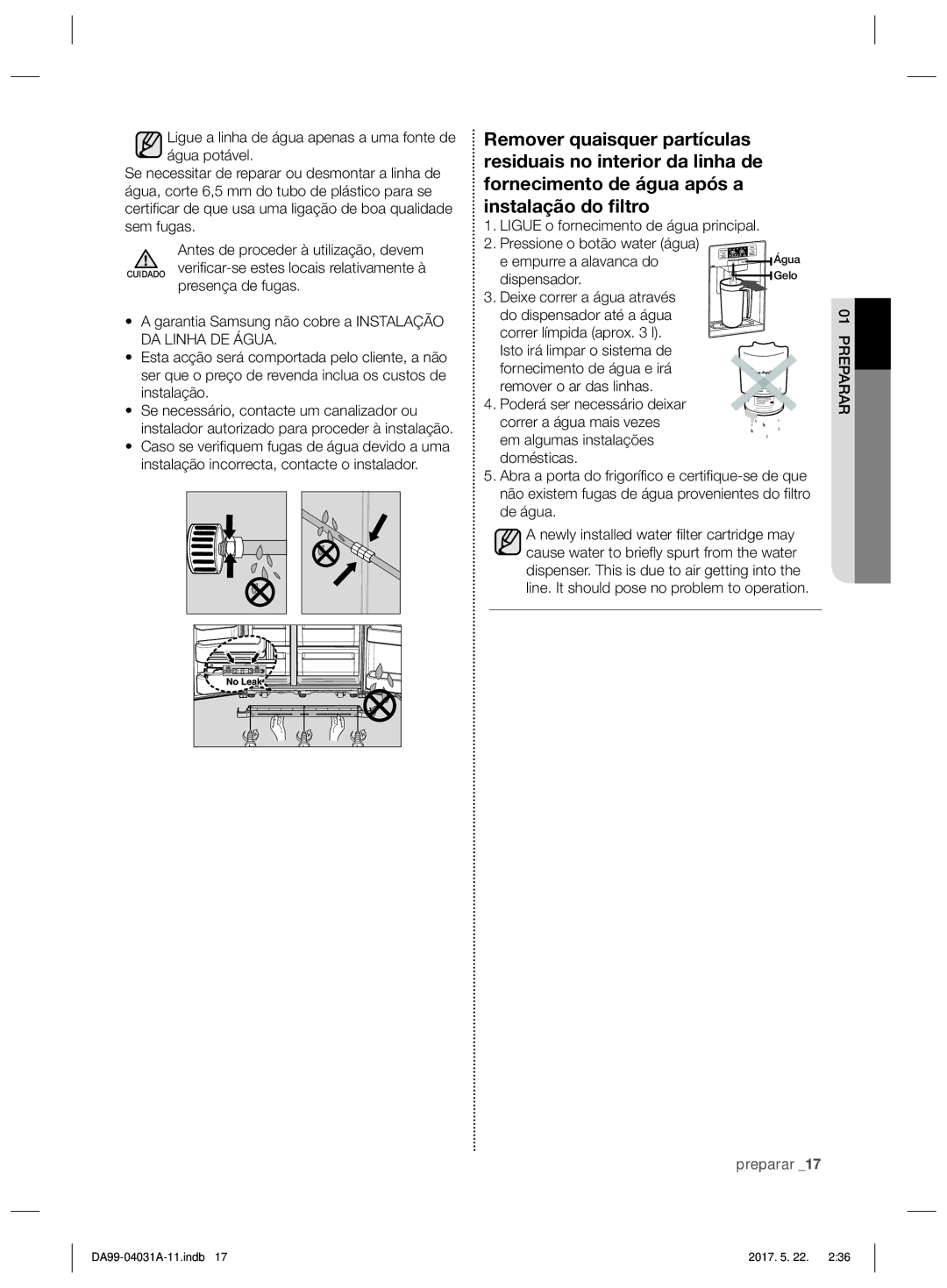 Samsung RS61681GDSR/ES, RS61781GDSR/EF, RS61681GDSL/ES, RS61781GDSR/ES manual Água 