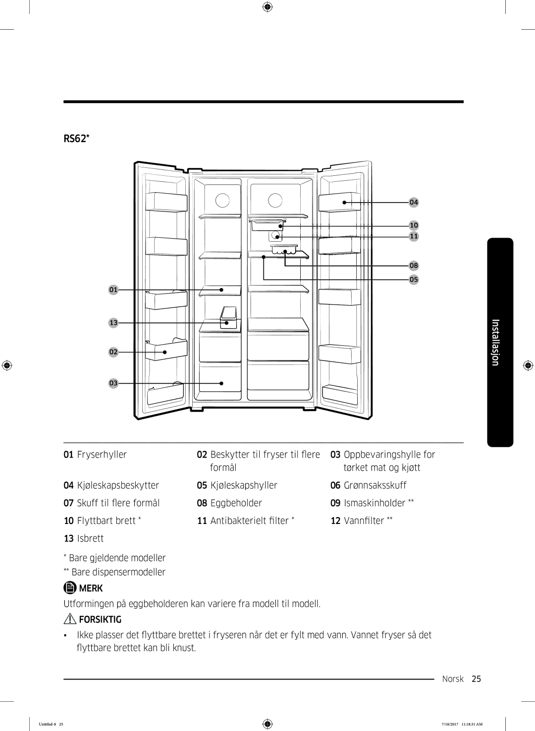 Samsung RS58K6697SL/EE, RS62K6197SL/EE manual Merk 