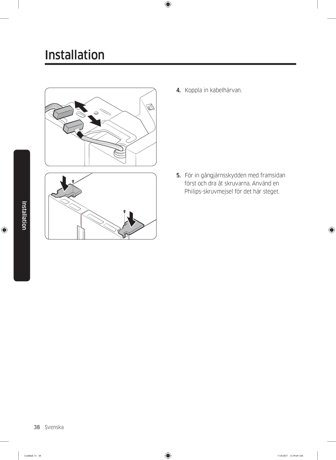 Samsung RS62K6197SL/EE, RS58K6697SL/EE manual Installation 