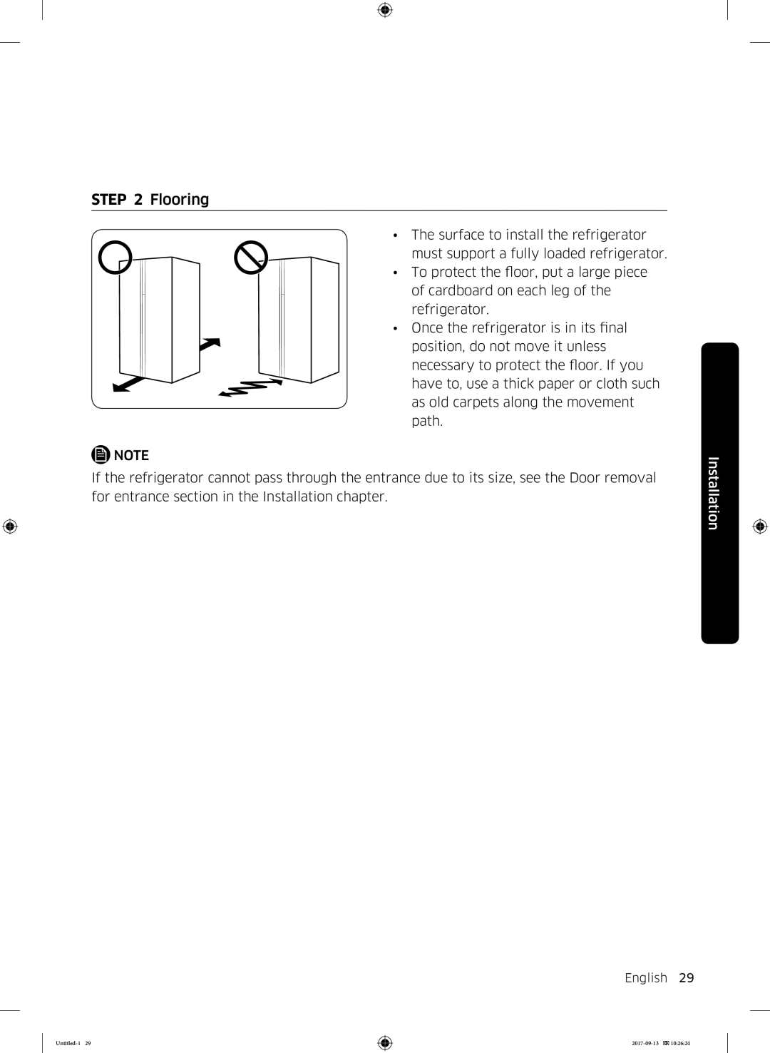 Samsung RS62K6227SL/ZA manual Flooring 