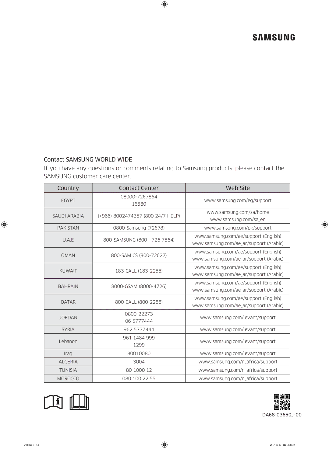 Samsung RS62K6227SL/ZA manual Saudi Arabia 