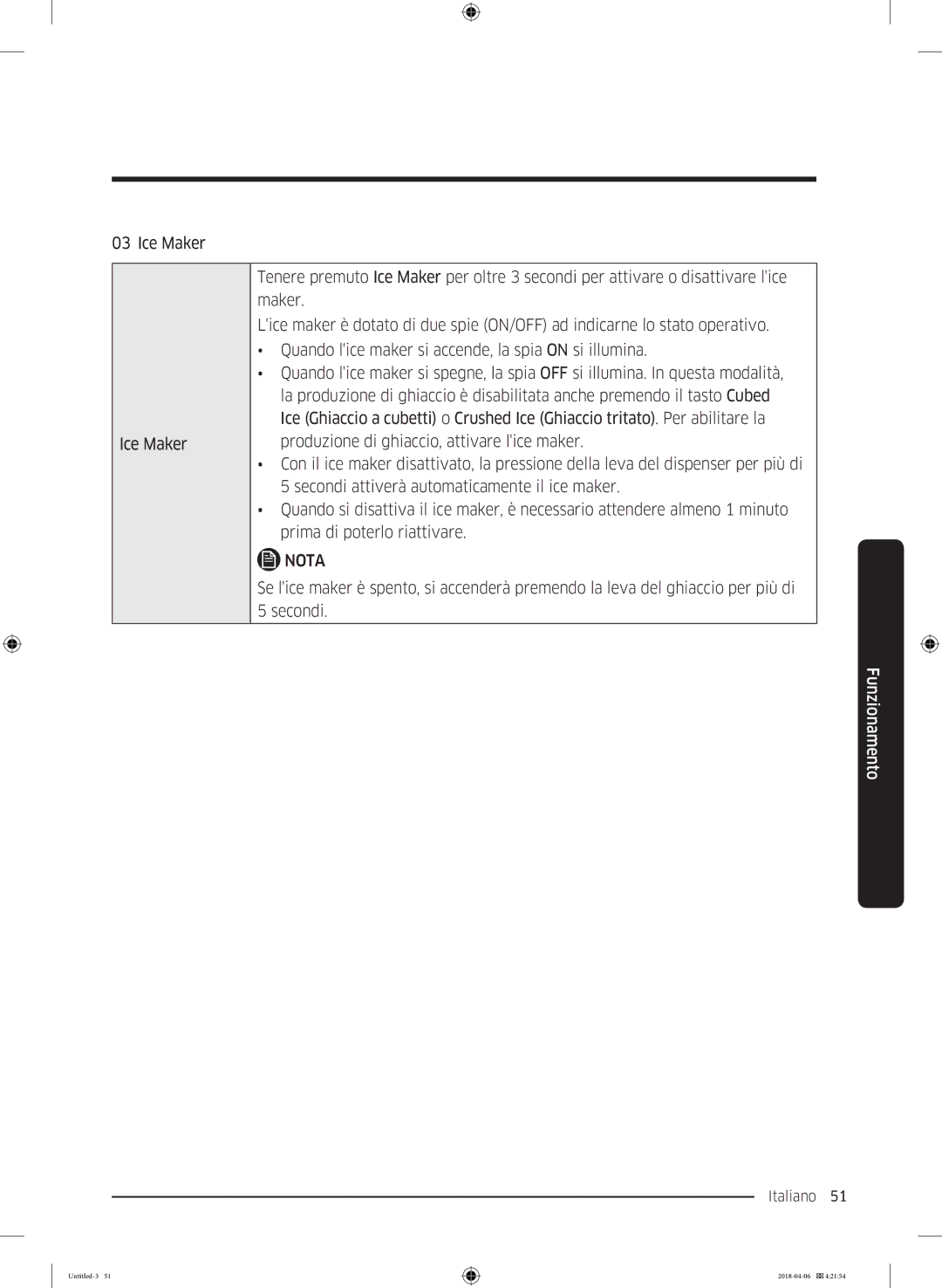 Samsung RS67N8210S9/EF, RS67N8211S9/EF, RS66N8101S9/EF manual Secondi 