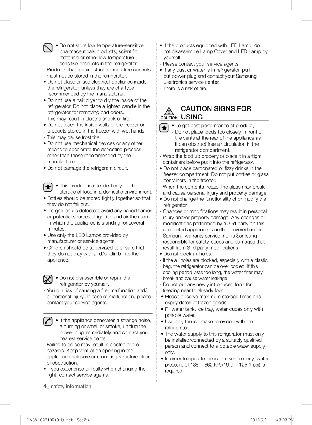 Samsung RS7* user manual DA68-02710R0.1.indb Sec24 2012.6.21 14323 PM 