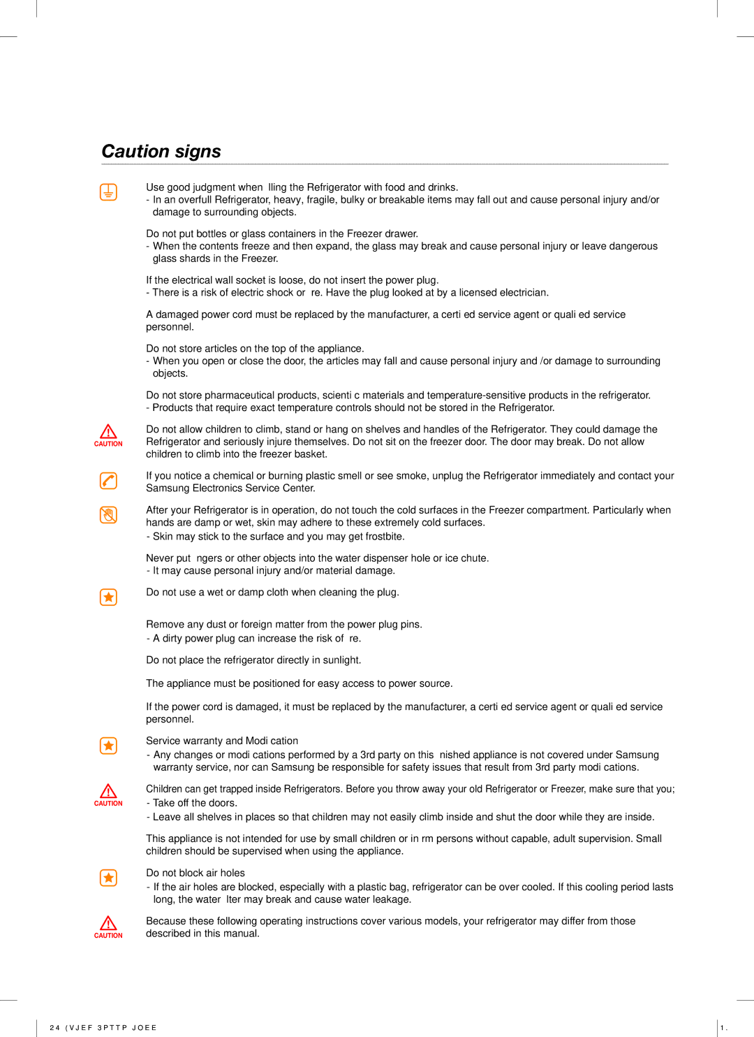 Samsung RS727CQRASL/ZA, RS727CQRASL/SG manual QS Guide-Rosso.indd 2012.1.25 12123 PM 