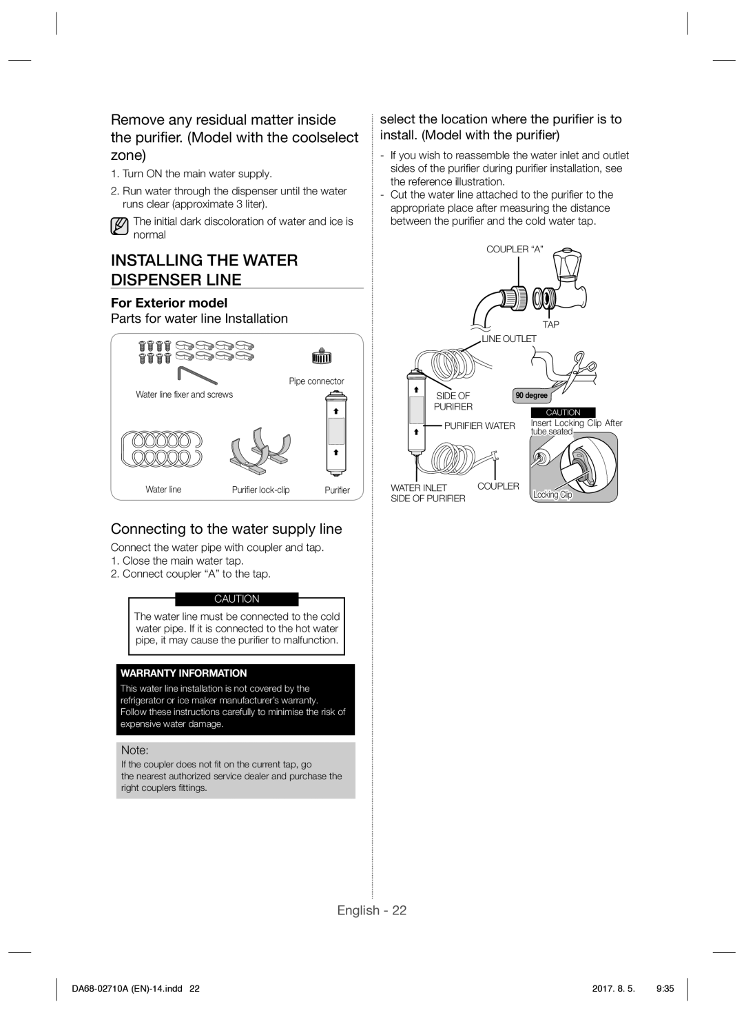 Samsung RS7557BHCSP/EF manual For Exterior model 