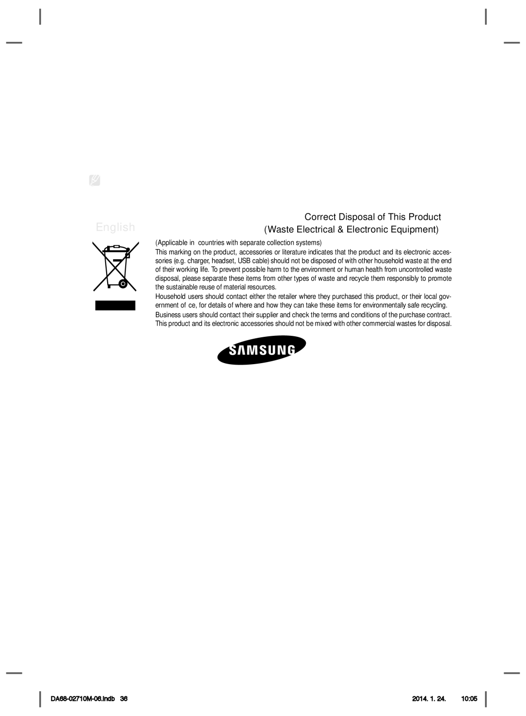 Samsung RS7778FHCWW/EF, RS7577THCWW/EF, RS7768FHCBC/EF, RS7778FHCSR/EF, RS7778FHCBC/EF, RS7547BHCSP/EF, RS7557BHCSP/EF English 