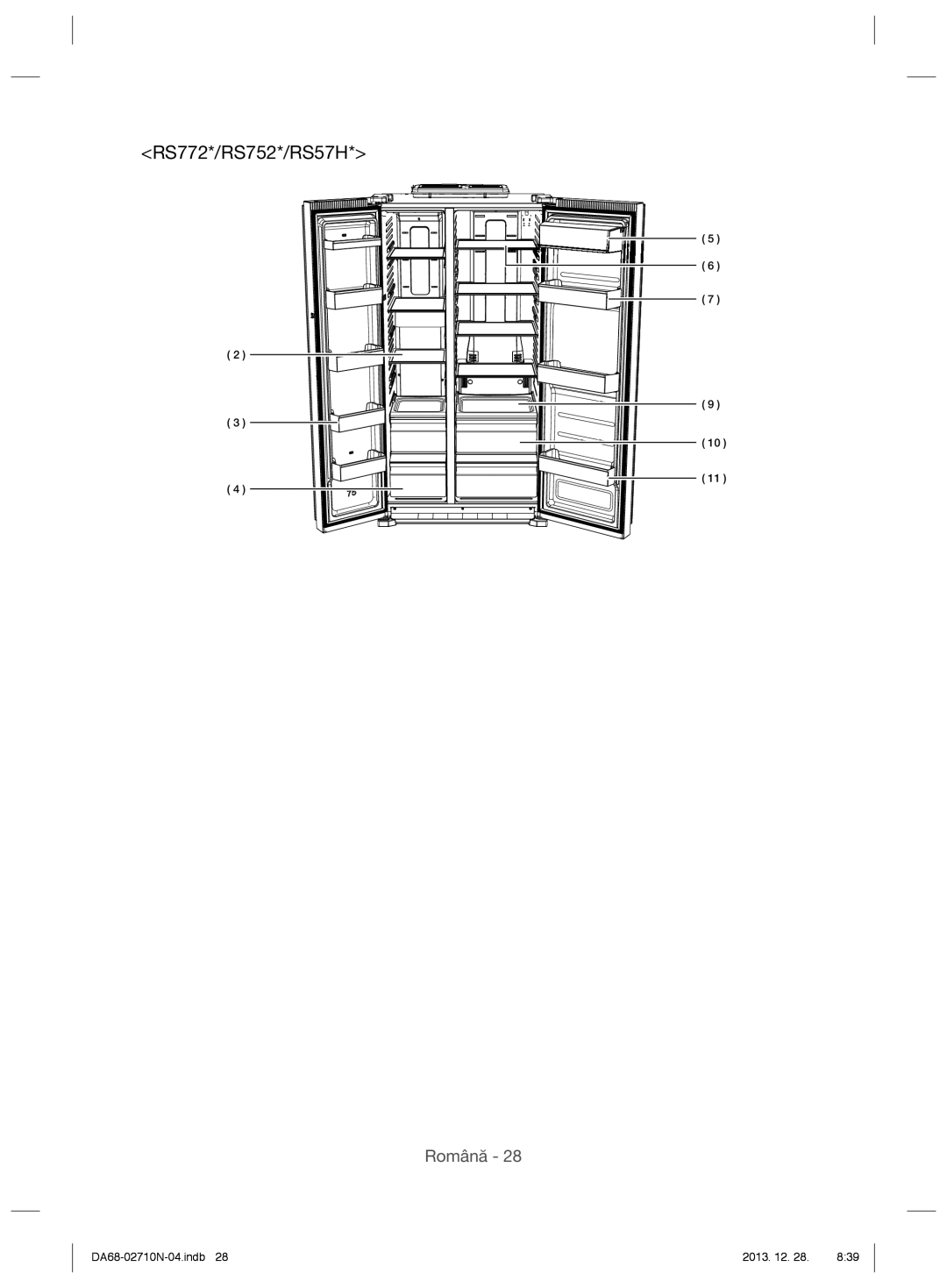 Samsung RS7547BHCSP/EF, RS7768FHCBC/EF, RS7778FHCSR/EF, RS7778FHCBC/EF, RS7577THCSP/EF manual RS772*/RS752*/RS57H 