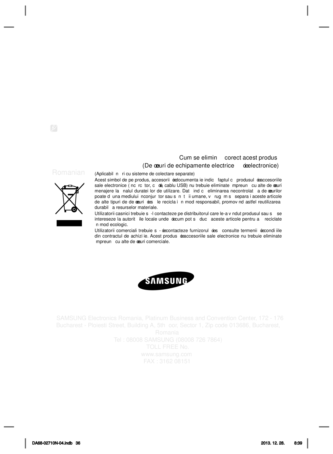 Samsung RS7778FHCSR/EF, RS7768FHCBC/EF, RS7778FHCBC/EF, RS7547BHCSP/EF manual Limitele de temperatură a mediului înconjurător 