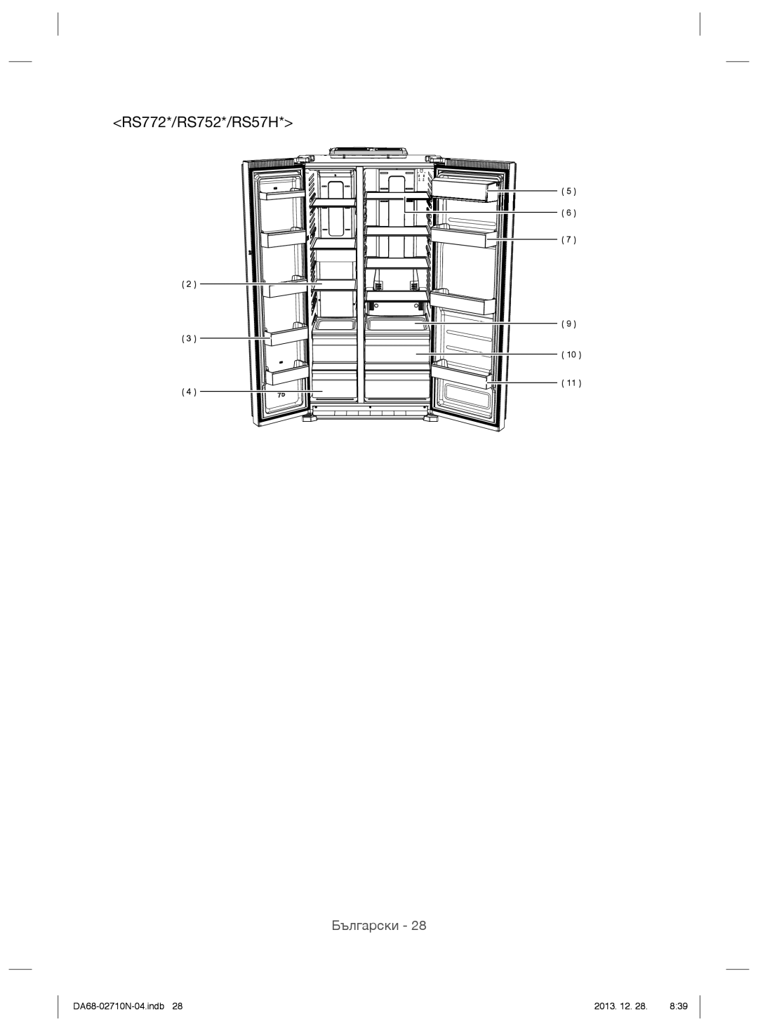 Samsung RS7577THCSP/EF, RS7768FHCBC/EF, RS7778FHCSR/EF, RS7778FHCBC/EF, RS7547BHCSP/EF manual RS772*/RS752*/RS57H 