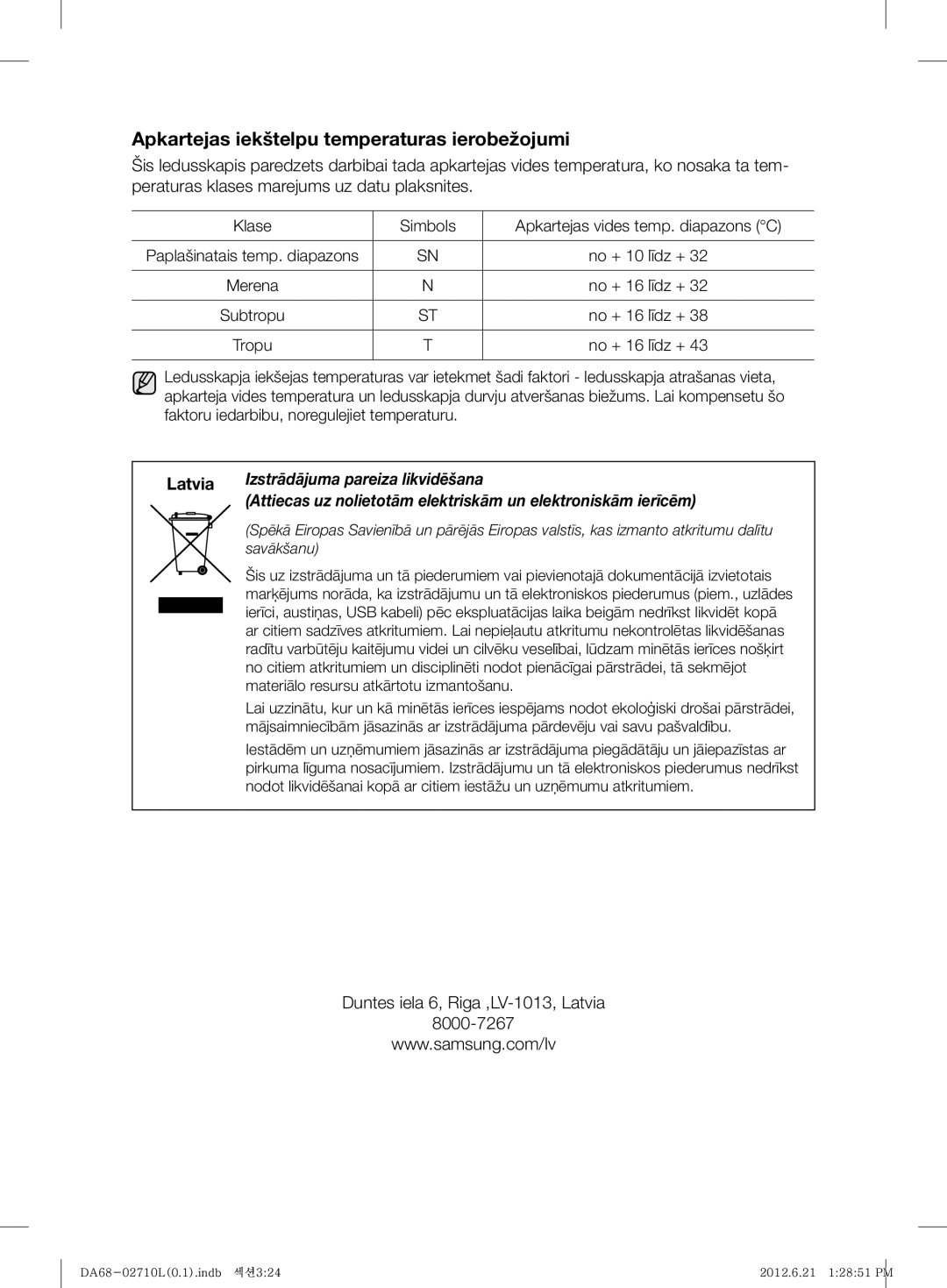 Samsung RS7527THCSP/EF, RS7778FHCBC/EF, RS7778FHCWW/EF, RS7577THCSP/EF Savākšanu, Materiālo resursu atkārtotu izmantošanu 