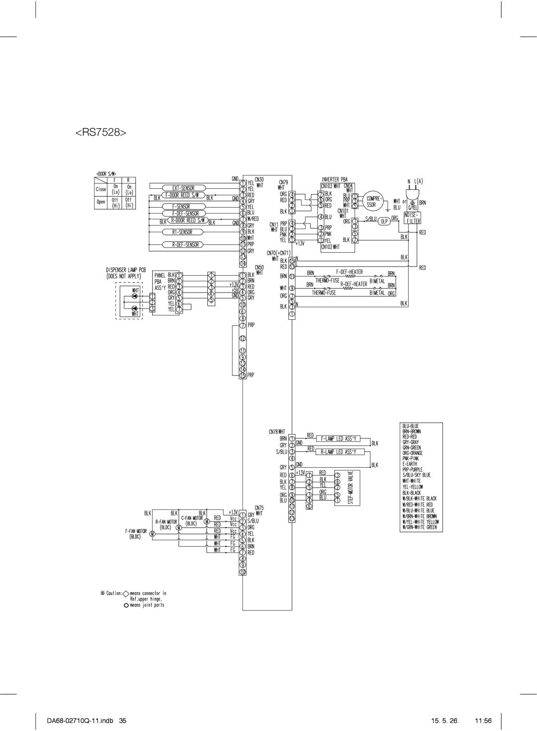 Samsung RS7768FHCSR/EF, RS7778FHCSR/EF, RS7778FHCBC/EF, RS7778FHCWW/EF, RS7547BHCSP/EF, RS7557BHCSP/EF, RS7567THCSP/EF RS7528 