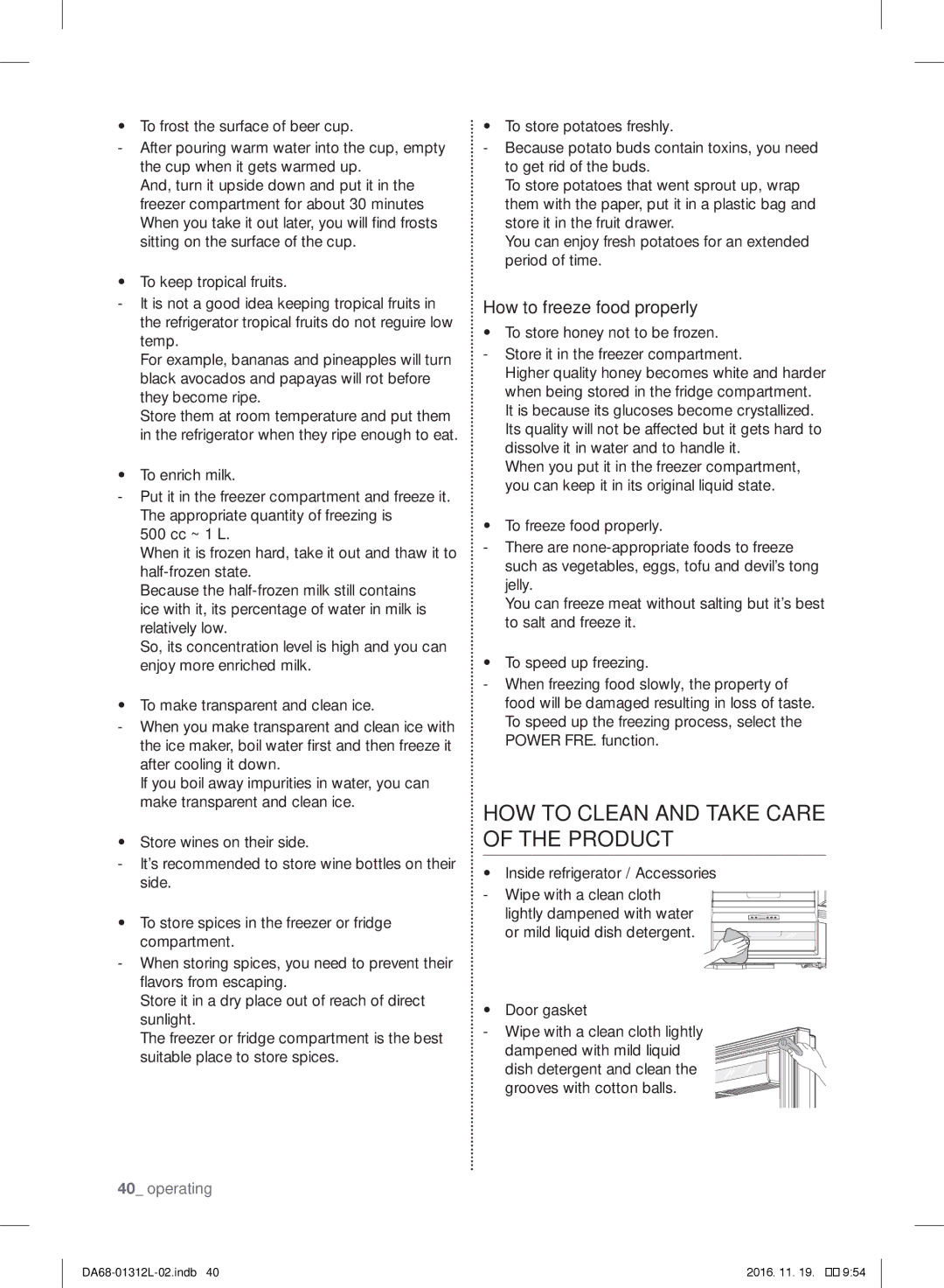 Samsung RS627LHQESR/ML, RS7778FHCWW/EF manual HOW to Clean and Take Care of the Product, Inside refrigerator / Accessories 