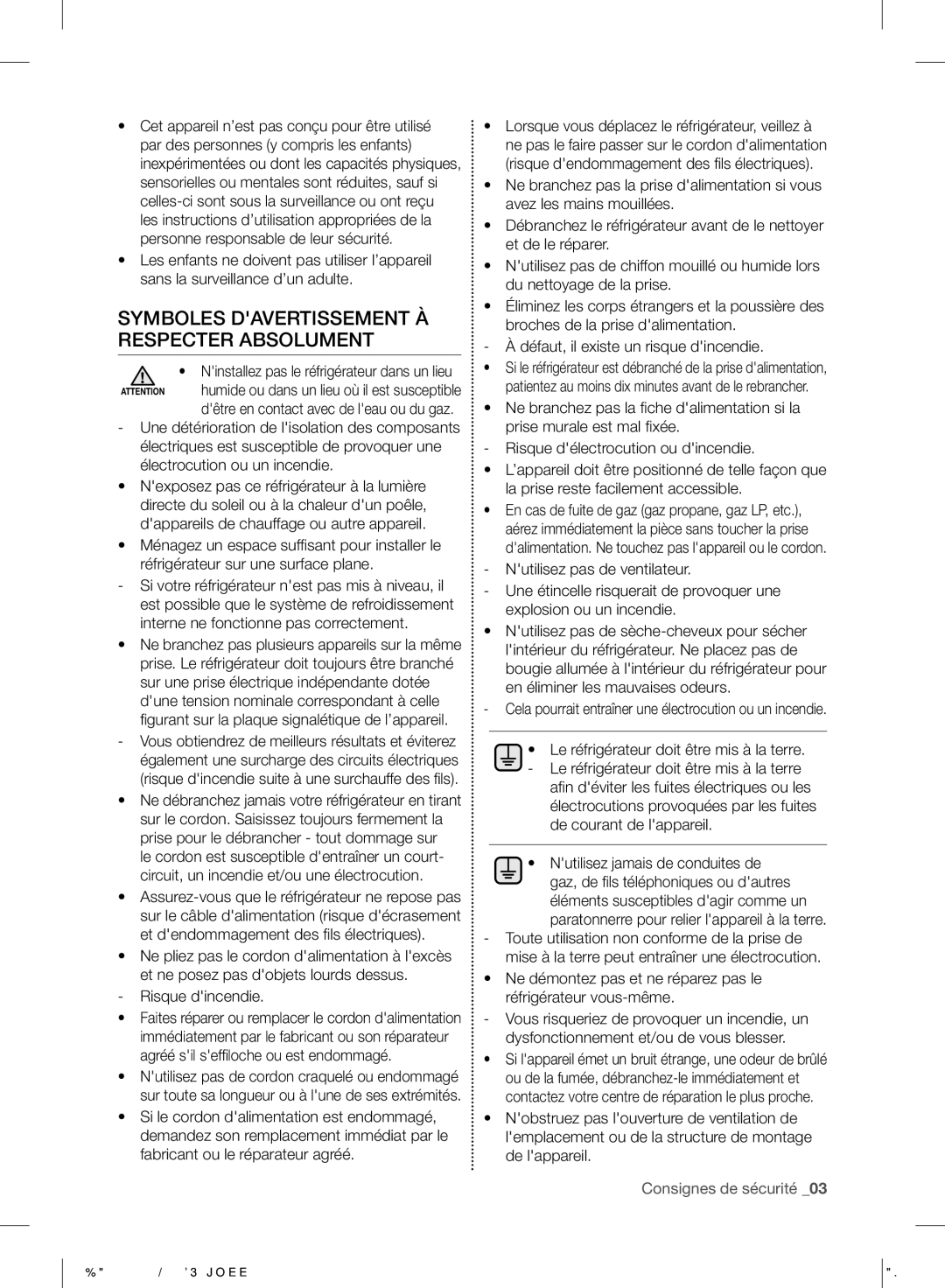 Samsung RS844CRPC5A/ZA, RS844CRPC5A/SG manual Gurant sur la plaque signalétique de l’appareil, Risque dincendie 