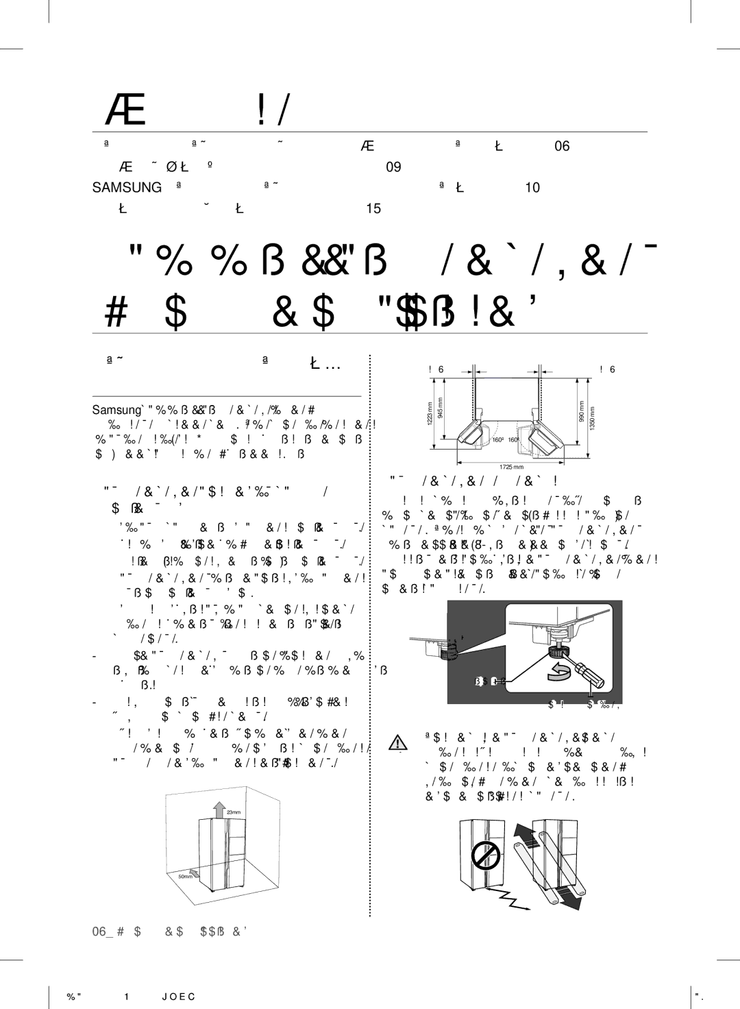 Samsung RS844CRPC5H/RS, RS844CRPC2B/RS manual Мазмұны 