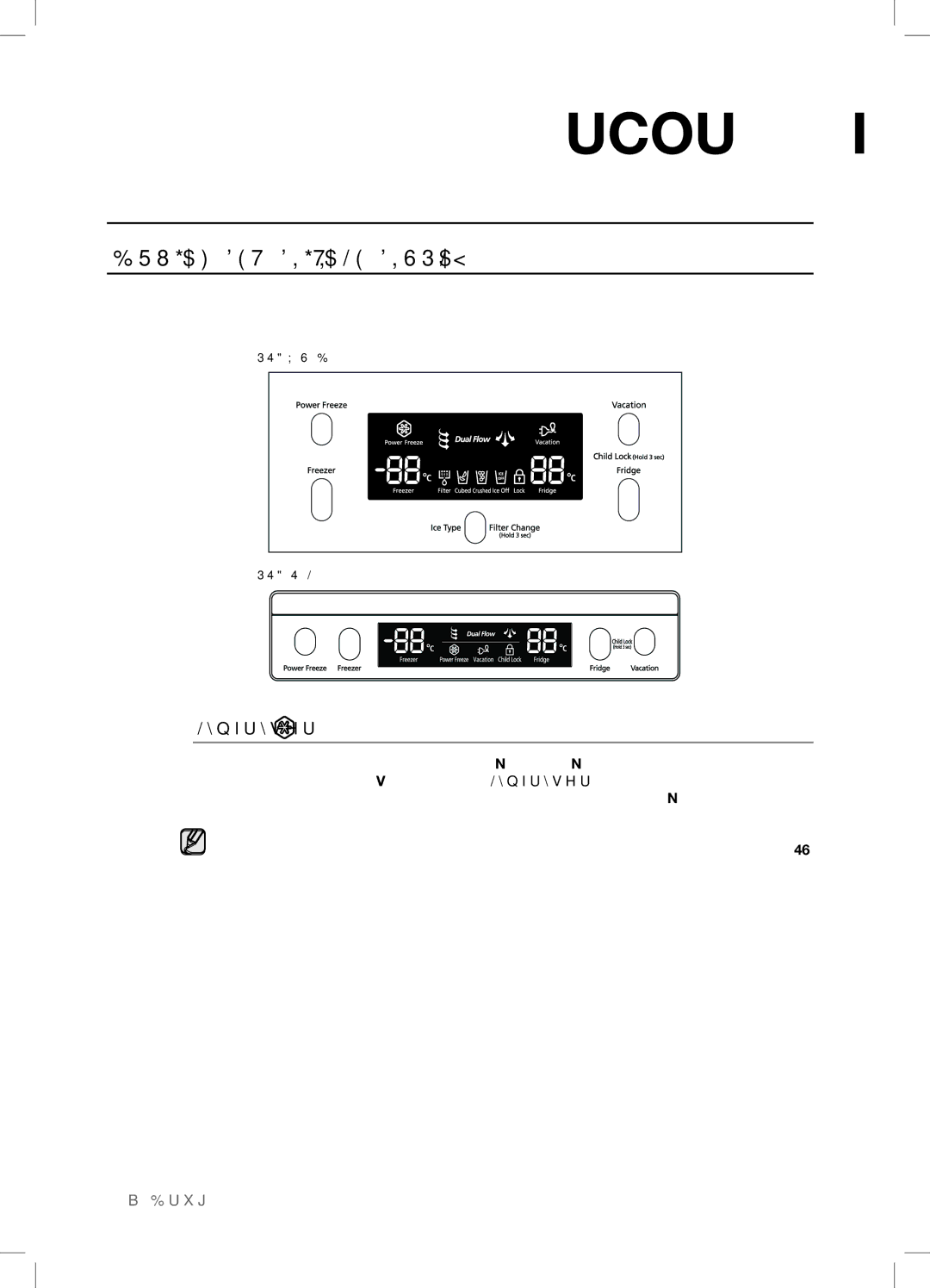 Samsung RSA1DHWP1/XEE, RSA1DHPE1/XEE manual Brug AF DET Digitale Display, Lynfryser 