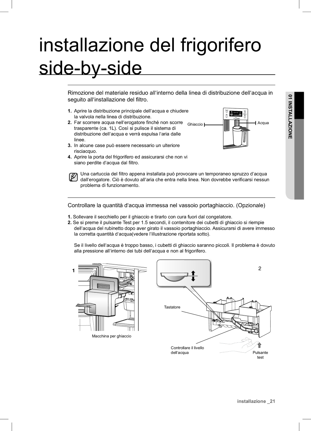 Samsung RSA1NTPE1/XES manual Acqua 