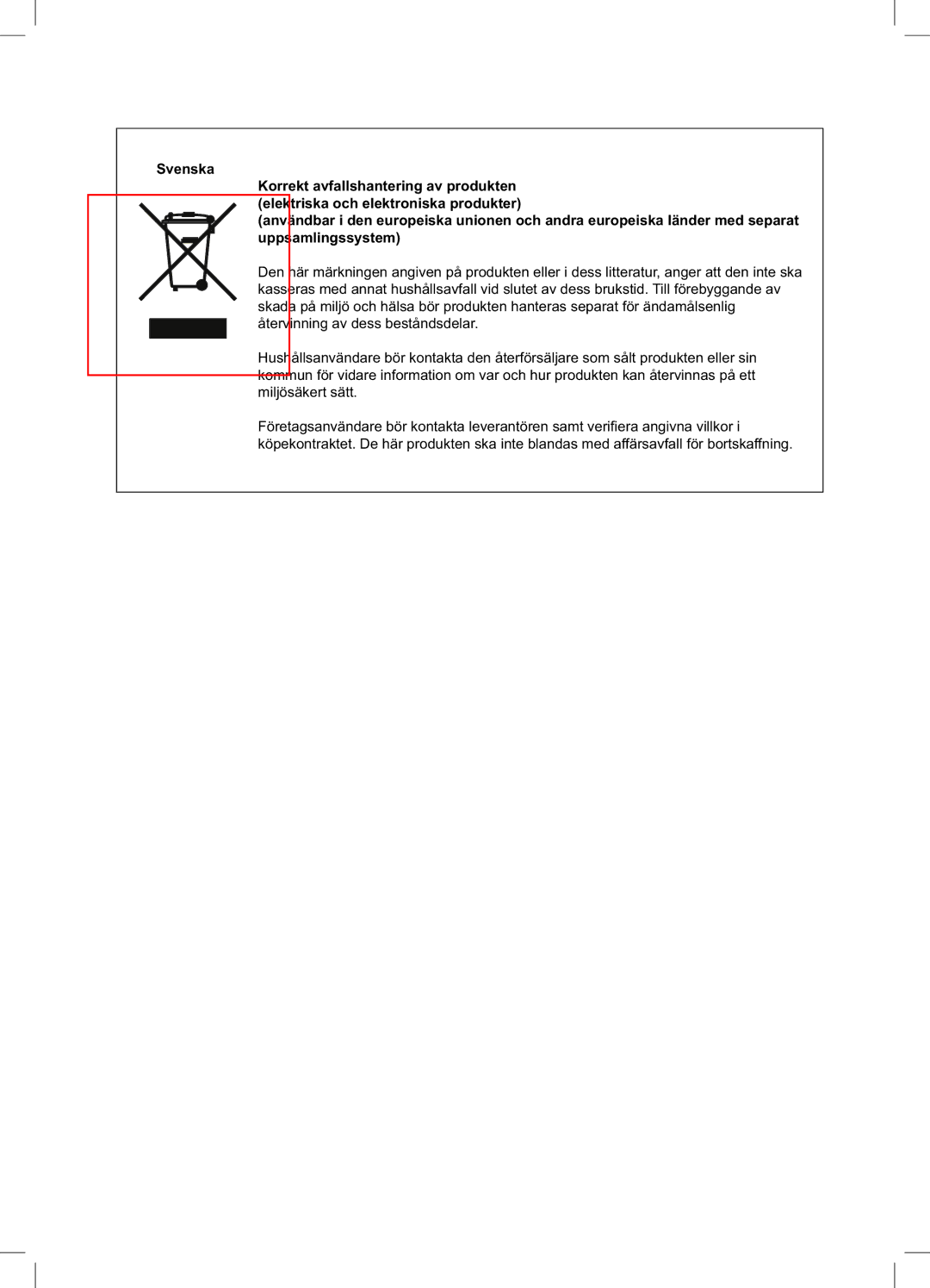 Samsung RSA1UHPE1/XEE, RSA1UHWP1/XEE manual Svenska 