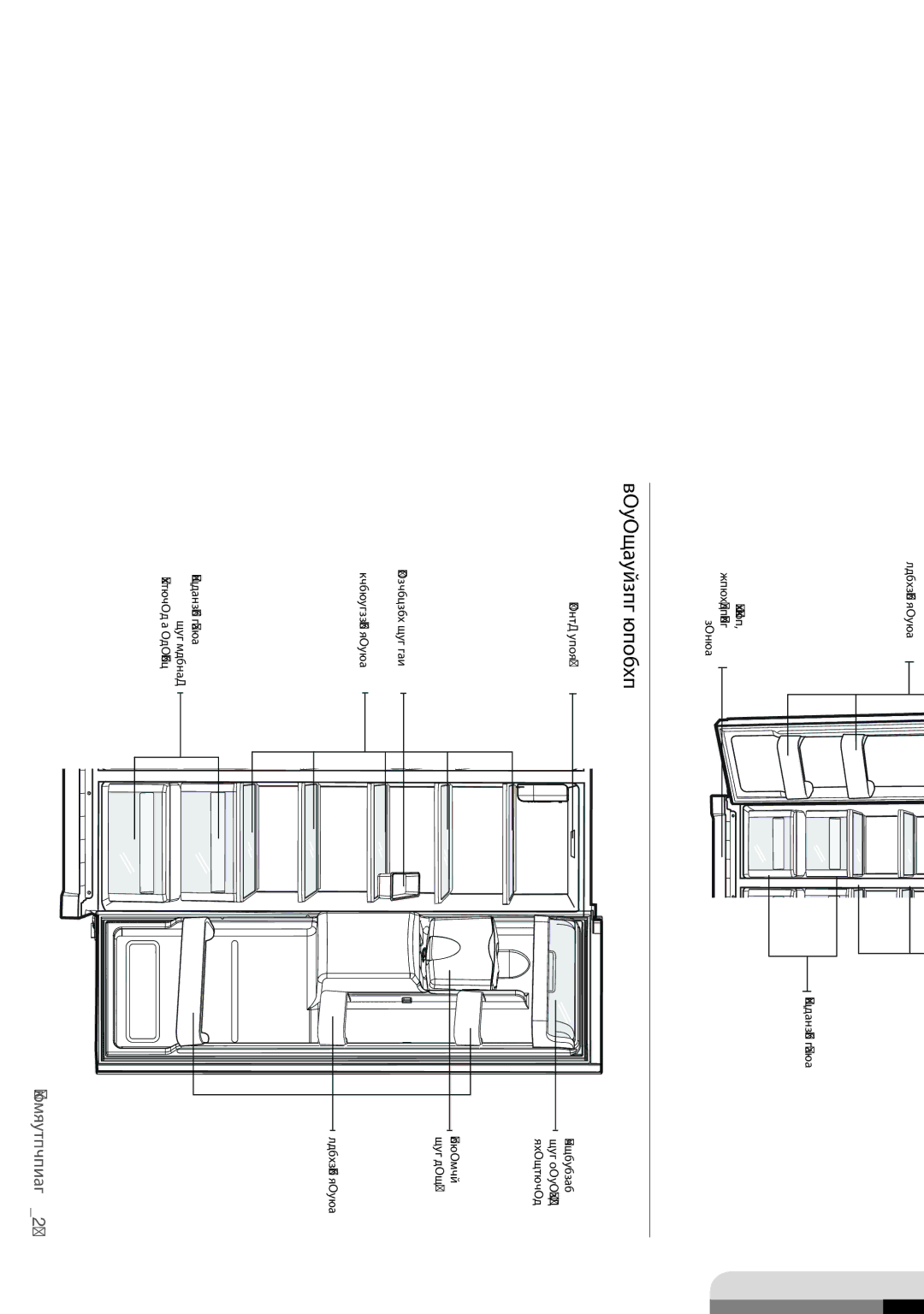 Samsung RSA1WHMG1/BWT manual Полки И Емкости ДЛЯ Хранения Продуктов, Морозильная камера, Холодильная камера 