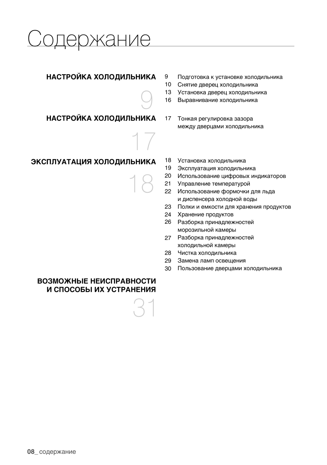 Samsung RSA1WHPE1/BWT manual Содержание 