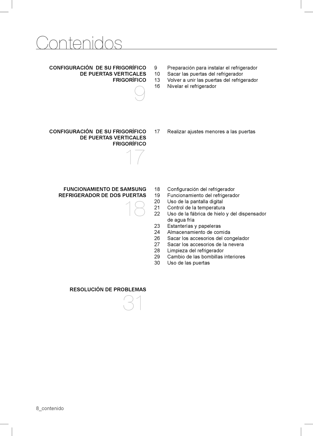 Samsung RSA1WTPE1/XES manual Contenidos 