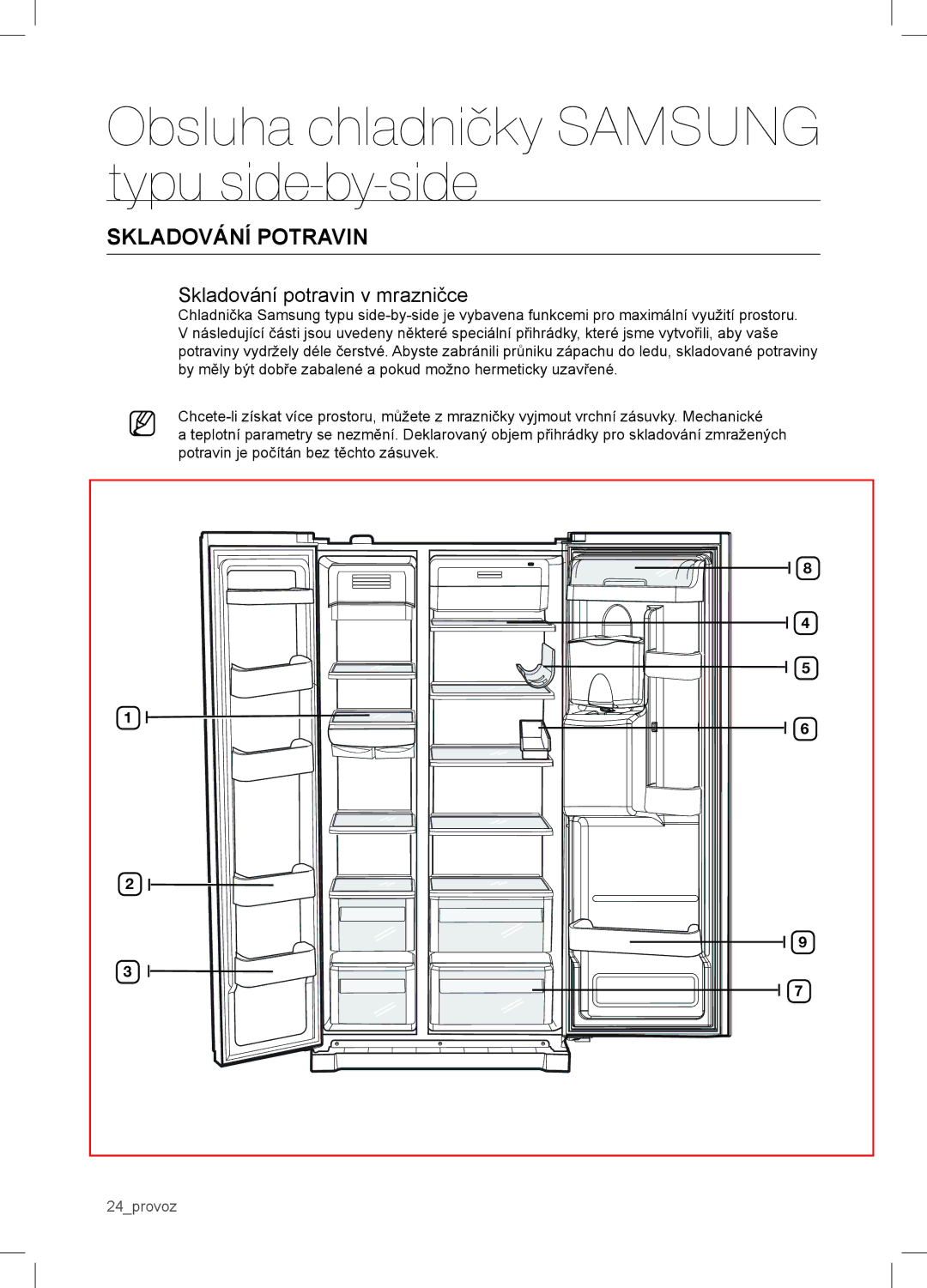 Samsung RSA1WTVG1/XEO manual Skladování Potravin, Skladování potravin v mrazničce 