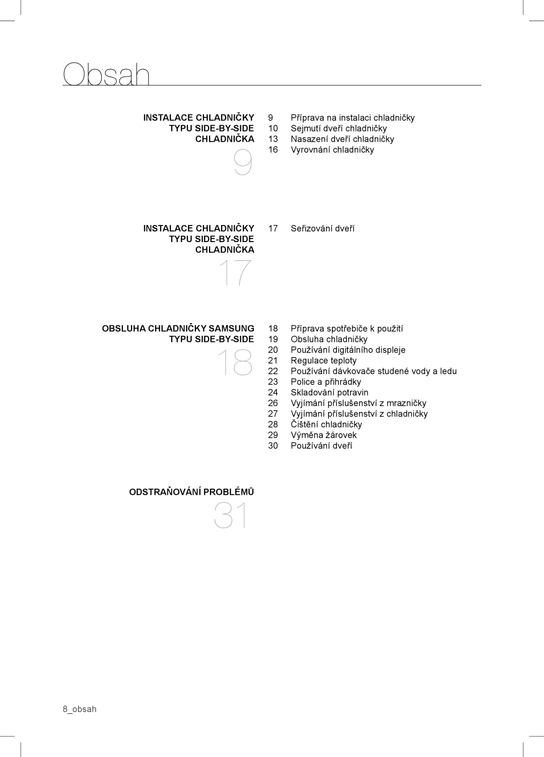 Samsung RSA1WTVG1/XEO manual Obsah 