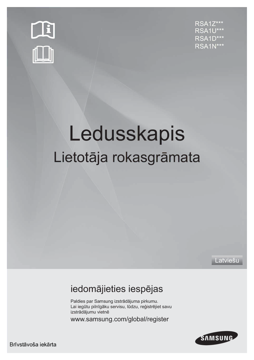 Samsung RSA1ZHMH1/BWT manual Ledusskapis 