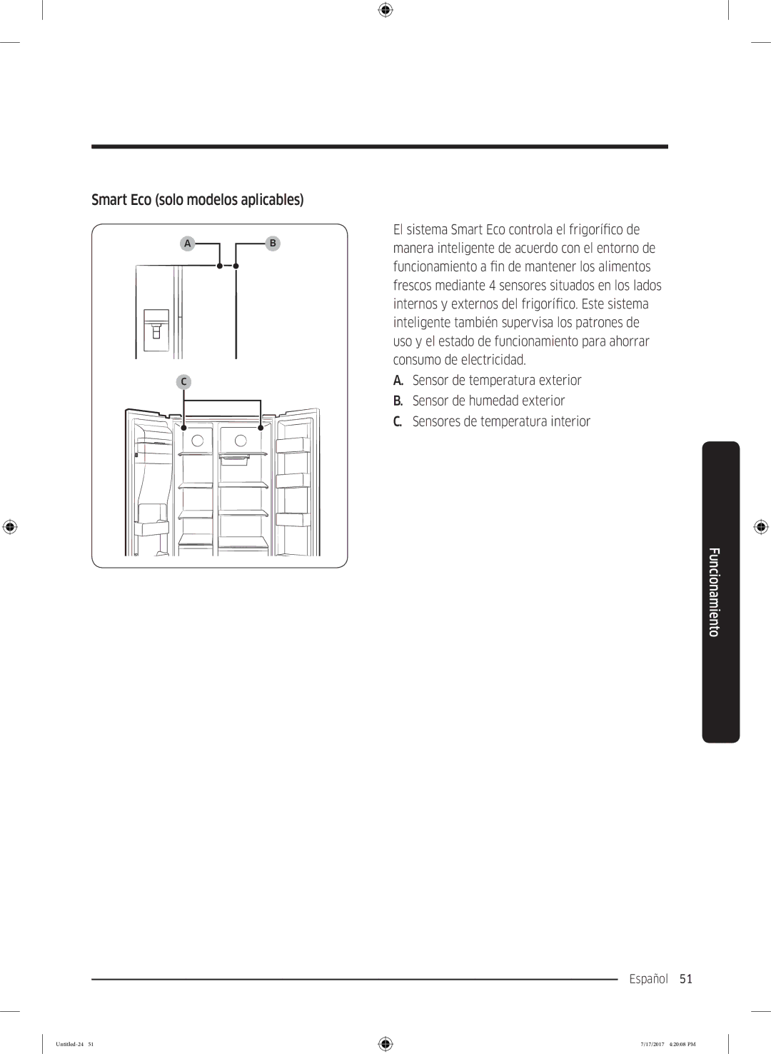 Samsung RH62K6298SL/ES, RSA1ZTMG1/EUR, RH58K6598SL/ES, RSA1ZTMG1/XEF, RH62K6257SL/ES manual Smart Eco solo modelos aplicables 