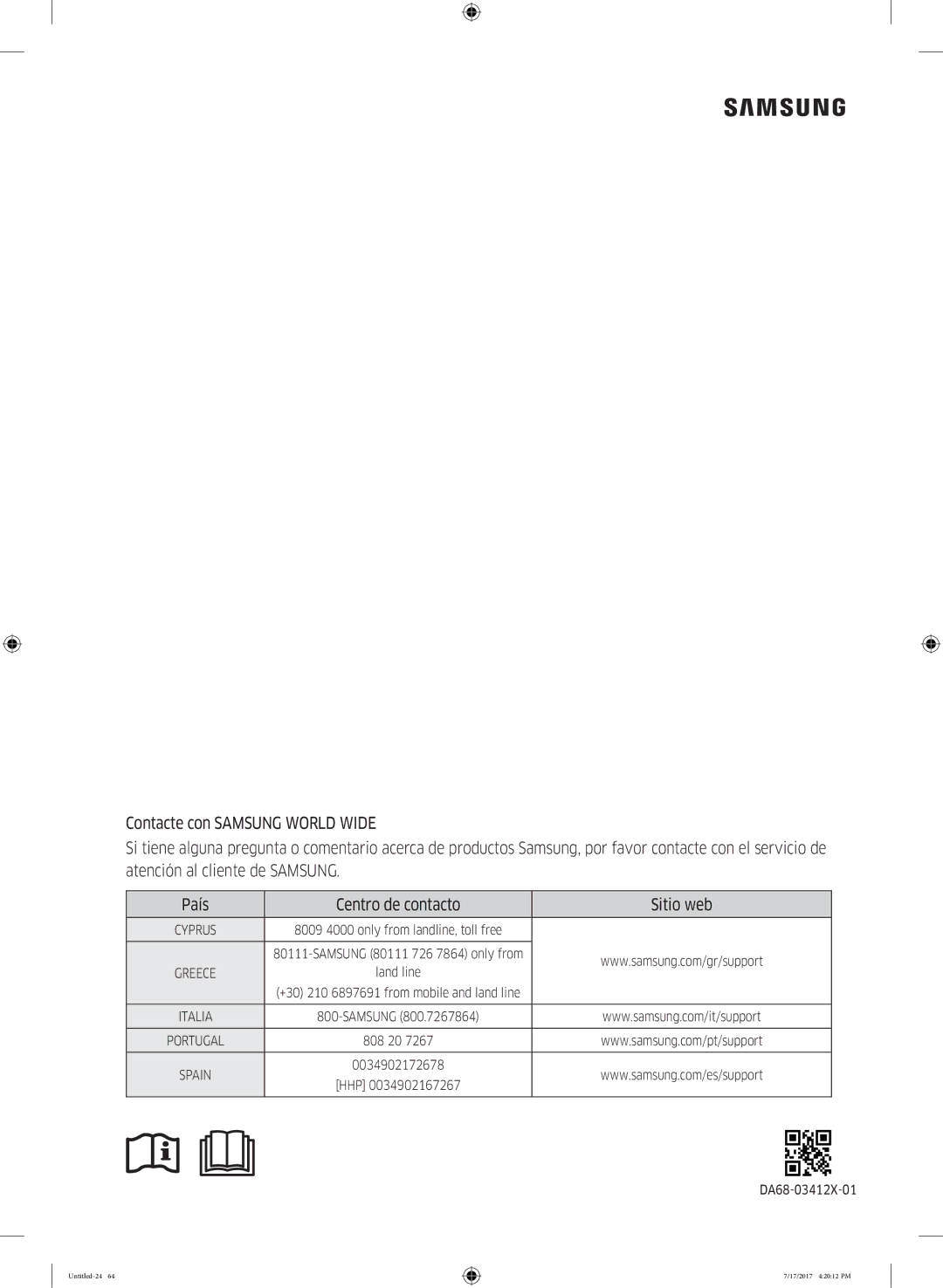 Samsung RH62K6257SL/ES, RSA1ZTMG1/EUR, RH58K6598SL/ES, RSA1ZTMG1/XEF, RH62K6298SL/ES, RSA1ZTMG1/XSG manual 0034902172678 