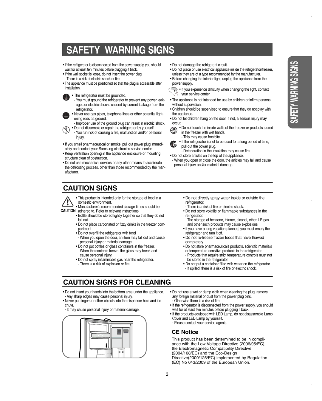 Samsung RSC4KPSH1/SML, RSC6KPWP1/SML, RSC6KPSH1/SML, RSC6DPSH1/SML manual CE Notice 