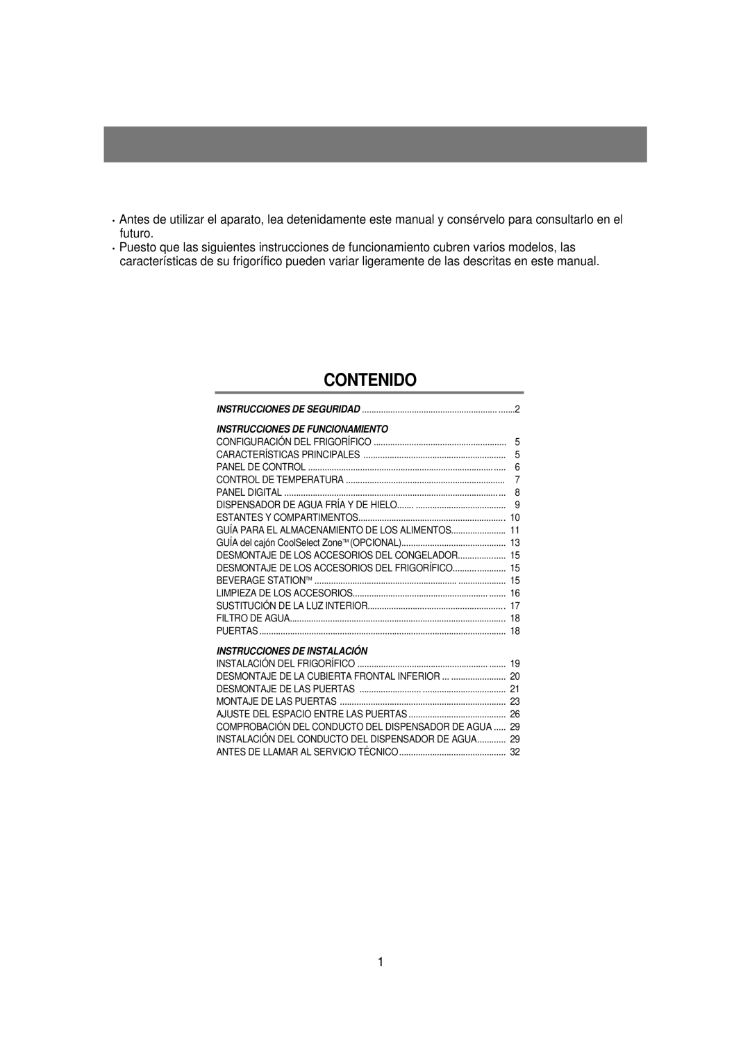 Samsung RSE8KPPS1/XES, RSE8JPPS1/XES, RSE8KPUS1/XES, RSE8JPUS1/XES, RSE8DPUS1/XES manual Contenido 