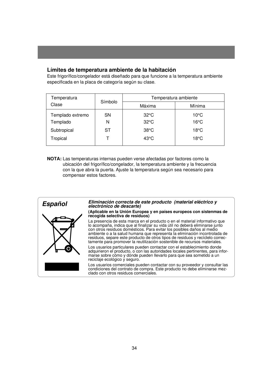 Samsung RSE8JPPS1/XES, RSE8KPUS1/XES, RSE8KPPS1/XES, RSE8JPUS1/XES, RSE8DPUS1/XES manual Español 