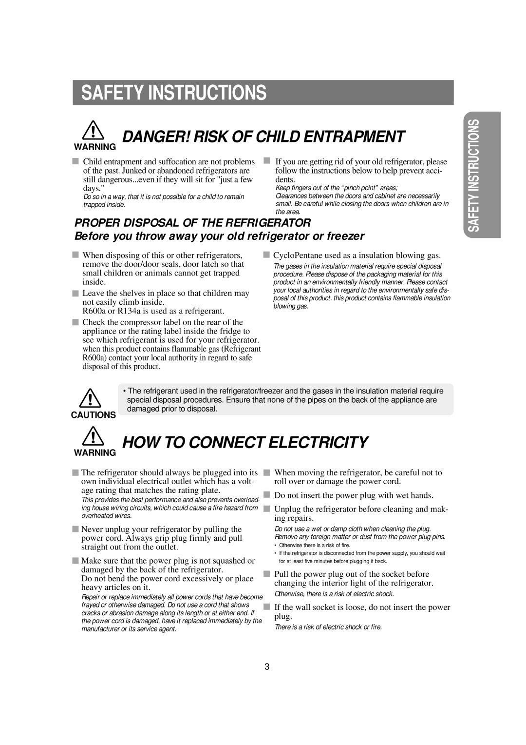 Samsung RSE8KPAS1/BUL manual HOW to Connect Electricity 